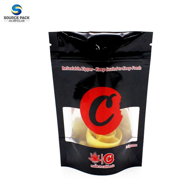 Custom Zipper Mylar Bags Cookie Food Smell Proof Edible Packaging Resealable