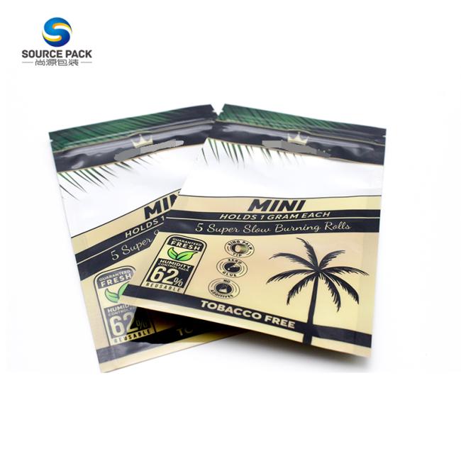High-Performance Cigar Packaging Heat Seal Smell Proof Mylar Bag With Window