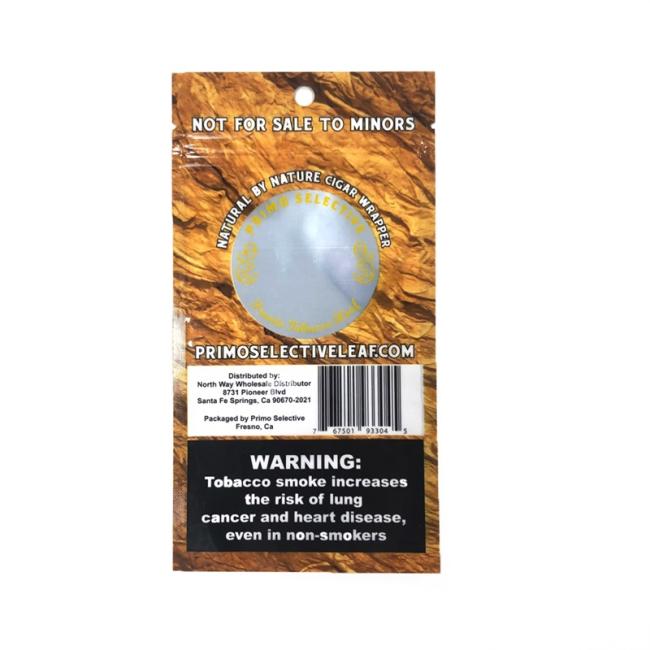 Custom Aluminum Foil Tobacco Leaf Packaging Bags With Zipper And Window