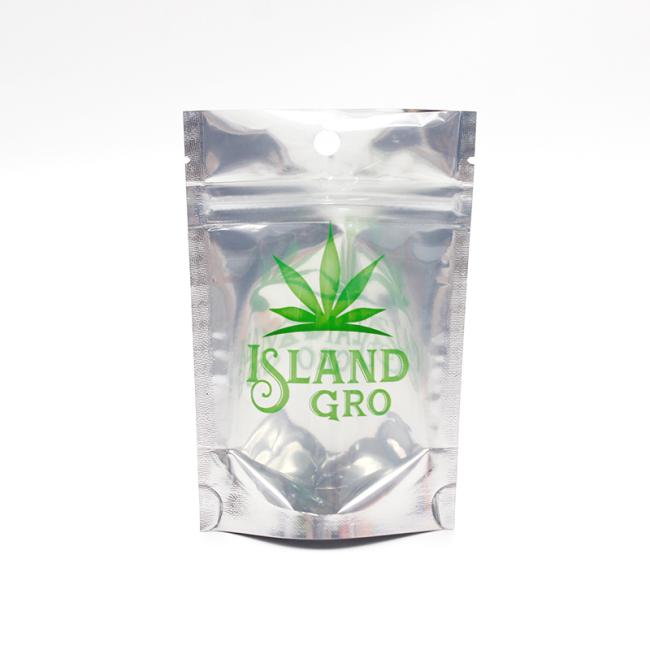 Aliminum Foil Custom Weed Packaging With Child-Resistant Zipper For Marijuanna