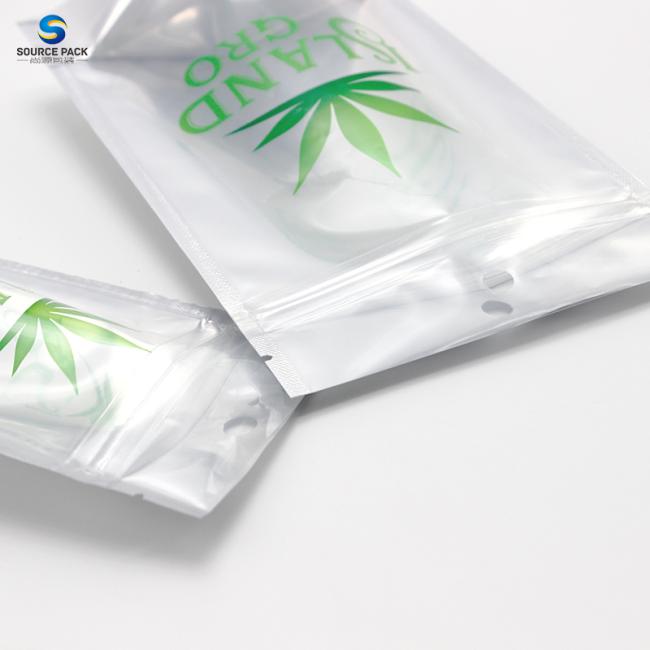 Aliminum Foil Custom Weed Packaging With Child-Resistant Zipper For Marijuanna