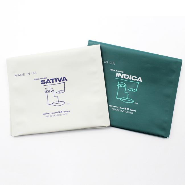 Child Resistant Zipper Herb Packaging Bag Custom Printing Two Pockets