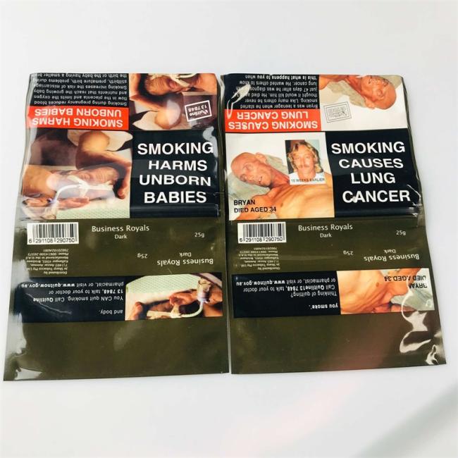 Sustainable Tobacco Packaging Pouch Tobacco Packaging Glossy Finish Eco Friendly