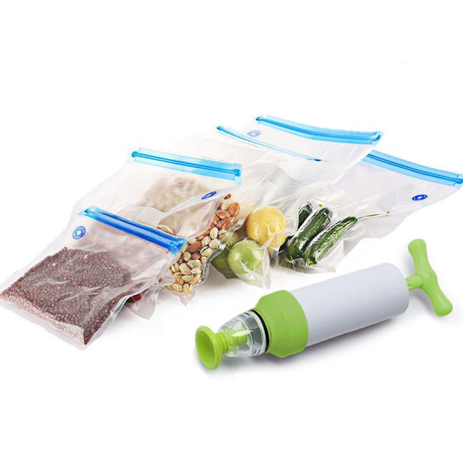 Resealable Zipper Vacuum Bag Plastic Packaging for Sous Vide and Food Storage