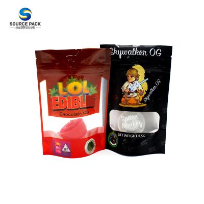 China Digital Printing Weed Packaging Bag Ziplock Mylar Weed Bag Stand Up Pouch For Kus Cannabdiol for sale