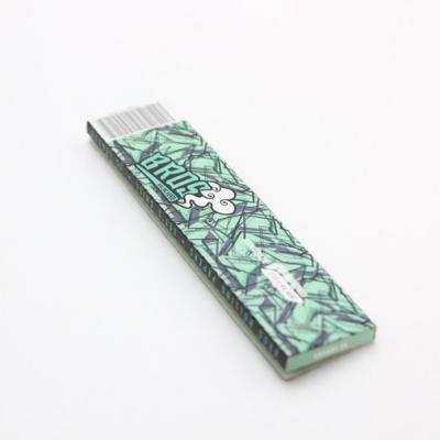China Colored Raw Organic Green King Size Slim Rolling Papers for sale