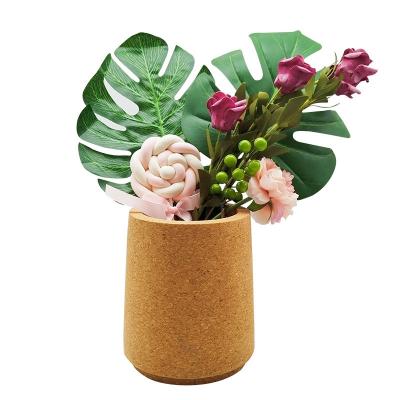 China Eco-Friendly Cork Flower Pot Cork Pots For Plants Cork Pen Holder for sale