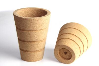 China LFGB Custom Cork Plant Pots Eco Friendly Recycled  Biodegradable for sale