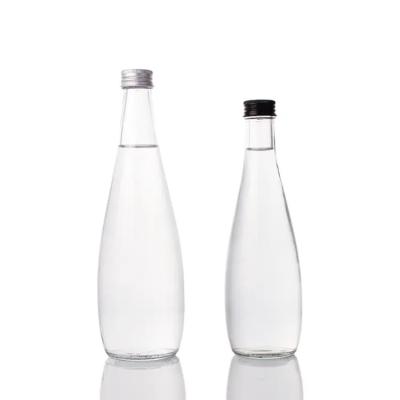China Decal Surface High Flint Water Glass Bottle 330ml 500ml 750ml for Cosmetics Packaging for sale