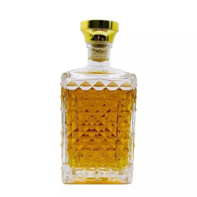 China Body Material Glass Bottle for High Grade Gin Vodka Whisky Unique Design for sale