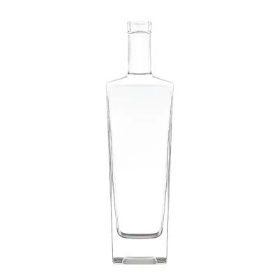 China 500ml 700ml 750ml Cork Whisky White Liquor Water Sauce Fruit Embossed Vodka Bottle for sale