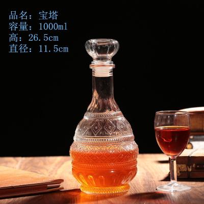 China 500ml 800ml 1000ml Glass Vodka Decanter Made with Environmental Protection in Mind for sale