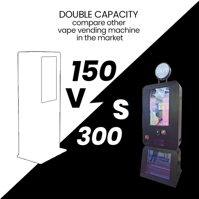 Standing Hanging 300 pcs Big Capacity Vending Machine with Nayax Card Reader Age Checker