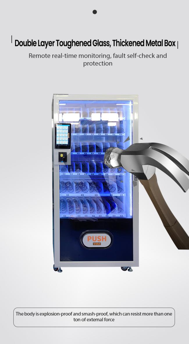 The glass of this snack and drink vending machine is very strength.