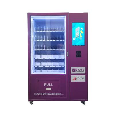 China Customized Snack Drink Vending Machine With Elevator Direct Push And Spiral Goods Tray Vending Machine With Smart System for sale
