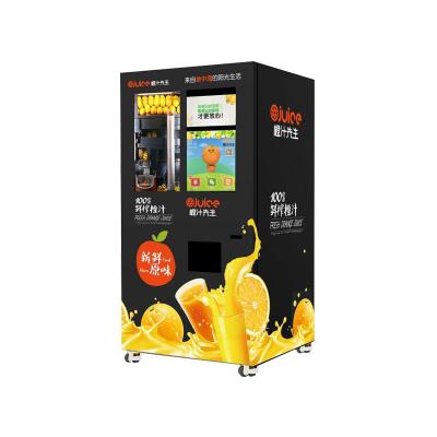 China Freshly Made Orange Juice Vending Machine With Card Reader Big Capacity for sale