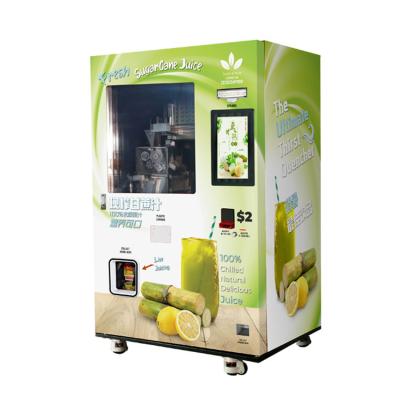 China Máquina de venda de suco fresco da Micron para cana de açúcar Máquina de venda com sistema de pagamento de moedas em dinheiro na rua à venda
