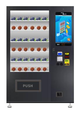 China Food And Lunch Box Vending Machine With Double Tempered Glass Door, Payment System for Each Country Available, Micron for sale
