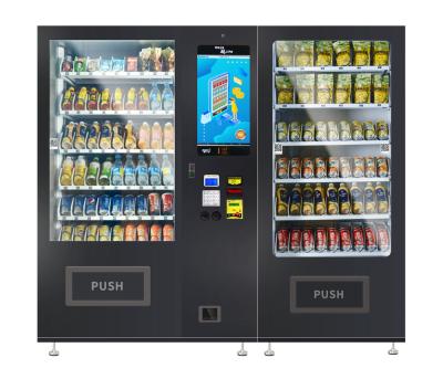 China 653 Capacity Automatic Snack Drink Vending Machine With Touch Screen In Office for sale