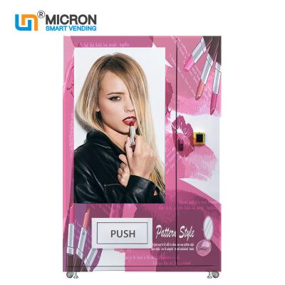 China Custom Pink Lipstick Vending Machine 55 Inch Touch Screen For Shopping Mall for sale