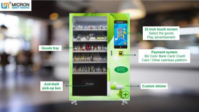 Chine Distributeur automatique automatique de cigarette d'hôtel avec annoncer le moniteur d'écran, machine vening d'écran tactile de 22 pouces, micron à vendre