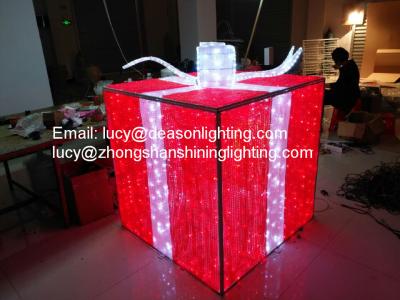 China christmas gift box decoration light for sale