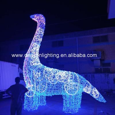 China giant led dinosaur outdoor christmas decorations for sale
