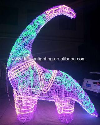 China large outdoor christmas lighted dinosaur for sale