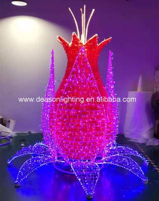 China led 3d motif flower for sale
