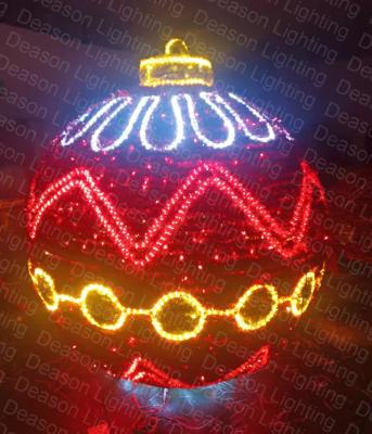China Giant Outdoor Christmas LED Big Ball 3D Motif Light For Lighting Display for sale