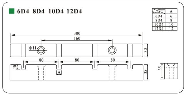 Brand electrical high voltage brass 10D4 busbar insulator support