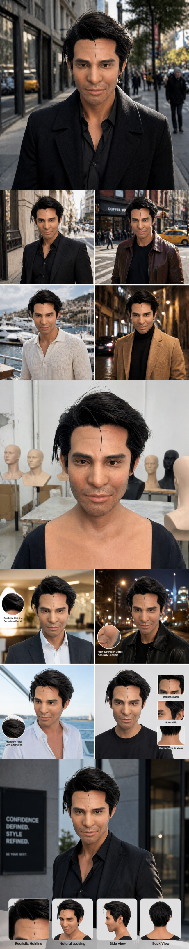 Hyper-realistic silicone mask showcasing detailed facial features and realistic texture