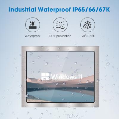 China Industrial IP65 Wall Mount Panel PC 4GB DDR3 Memory VESA Mount Windows 10 64GB SSD for sale