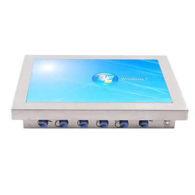China 1.5mm SS Waterproof Panel PC , 1000nits Fanless Industrial Computer for sale