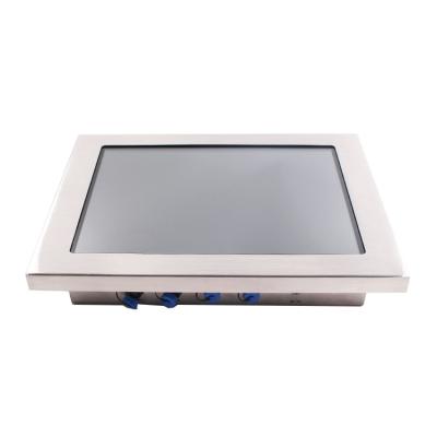 China RJ45 12 Inch Waterproof Embedded Panel PC 250nits Bluetooth for sale