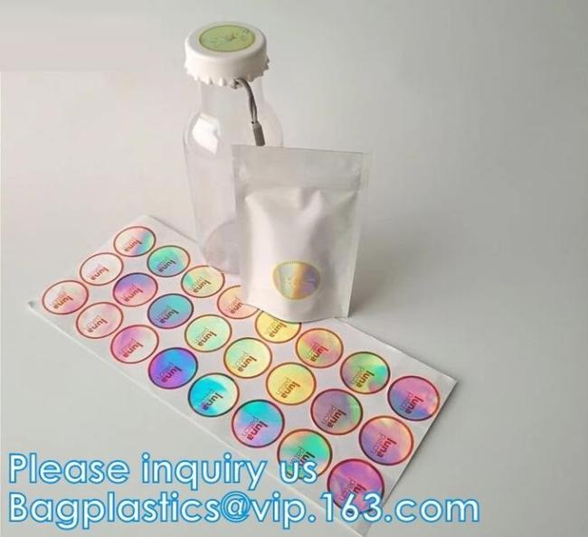 Laser Holographic Material Printed Heat Seal Aluminum Foil Packing Plastic Bag With k For Small Stuff 10g 5g