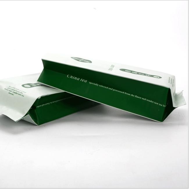 Tin tie tea pouch bag, coffee bean packaging stand up k kraft paper tea paper bag with window Cookie choco pouch