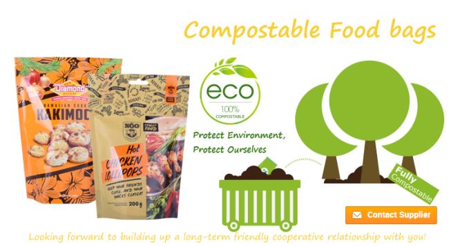 Plastic Zip Lock Stand Up Bag Corn Starch Supplier From China