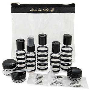 tsa approved toiletry bag, toiletry bag for women, tsa toiletry bag, travel bottles, Miamica