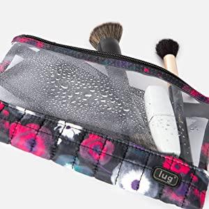 water repellent cosmetic bag, water repellent toiletry, water repellent makeup bag bag