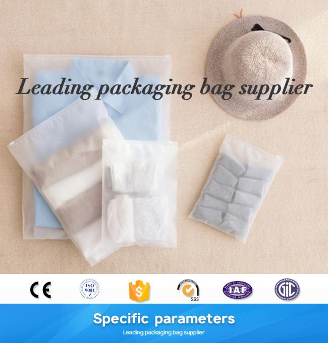 Wholesale Matte Frosted PVC Slider Zipper Bag Plastic Packing Storage Pouches Resealable Zip Lock Bags
