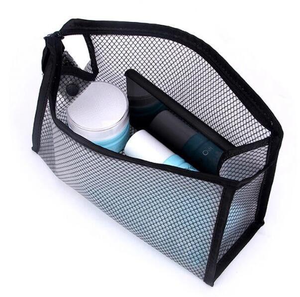 Beach Makeup Cosmetic Bag Vinyl Transparent Clear PVC Zipper Tote Design