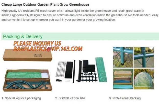 Aluminum Biodegradable Garden Bags Green House for Agriculture