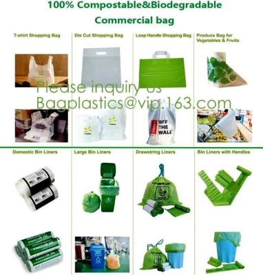 China Los bolsos comerciales biodegradables abonablees amistosos de Eco, basura abonable favorable al medio ambiente de la maicena del 100% empaquetan el pac en venta