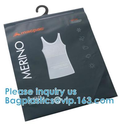 China Shirt Packaging Bags, Hanger Frosted Bags, Packaging Bag Hook Hanger Bag Underwear Shirt Bag for sale