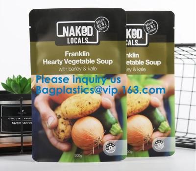 China Soup Pouch Bags, ALTERNATIVE DAIRY CO.LISA’SNAKED CUISINEBEAN SUPREMEVEGIE DELIGHTS FOOD SERVICE for sale