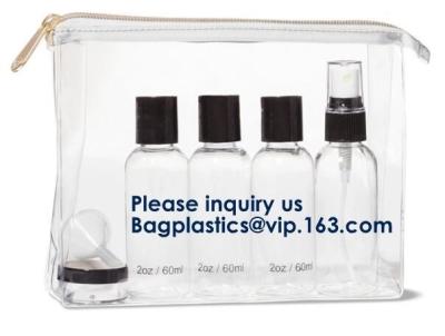 China Cosmetic Toothbrush Transparent Makeup Bag With Customer Printing Slider Zipper,Travel Makeup Bag for sale