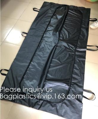 China Body Bags, CE Death Body Bag For Virus Infected Patient Black Body Mortuary Bags For Dead Bodies Corpse Storage Bag for sale