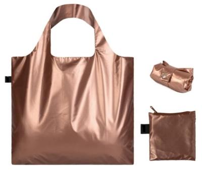 China Totalizador modificado para requisitos particulares de los bolsos de Logo Metallic Color Reusable Shopping, compras plegables Carry Bag Grocery, bolso plegable de Eco del viaje en venta