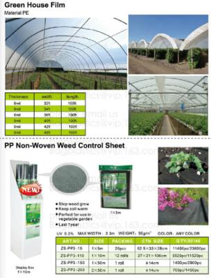 China Green house film, pp non-woven weed control sheet,mulch film w/pull-off hole,plant protect sleeve film w/hole, micro hol for sale